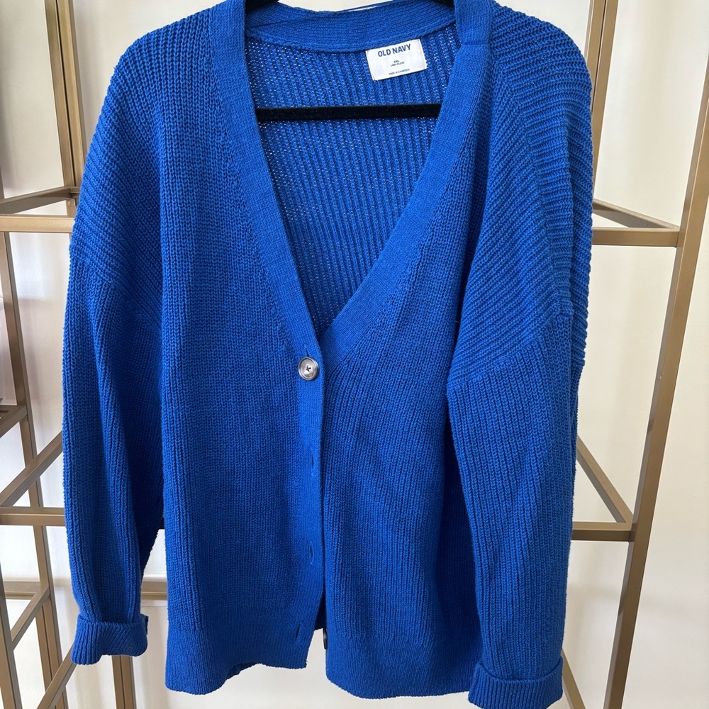 Old Navy Women's Vibrant Blue Cardigan